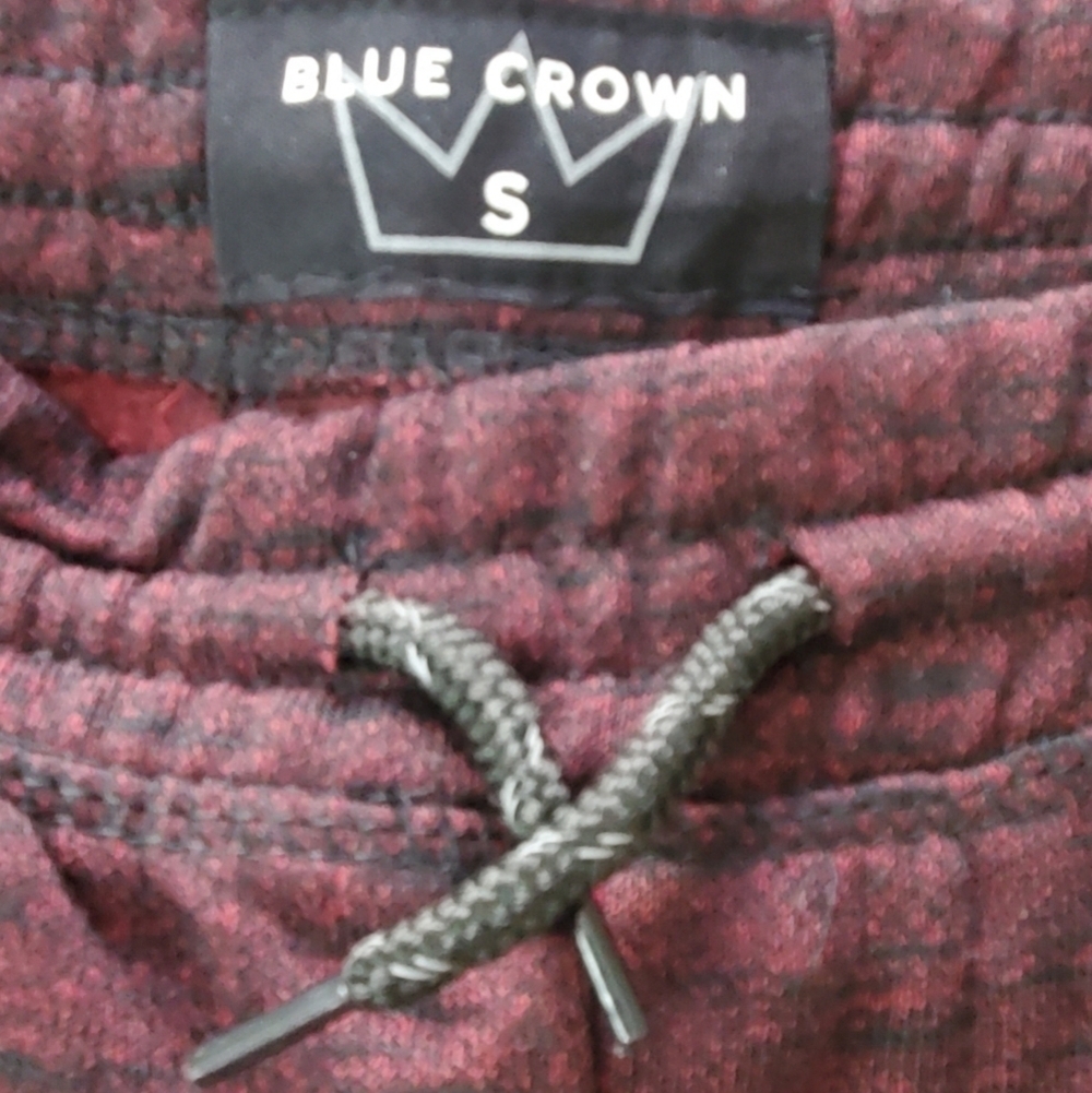 NWT Blue Crown Burgundy Boy's Streaky Slub Joggers - Picture 9 of 13